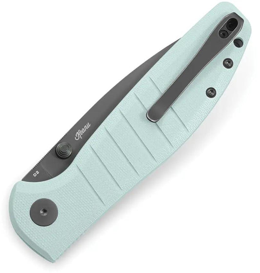 Bestech Knives Bestechman Goodboy Buttonlock D2 Blade 3.5in Ice Cream Blue G10 4.5in Closed EDC by Bestech Knives
