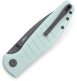 Bestech Knives Bestechman Goodboy Buttonlock D2 Blade 3.5in Ice Cream Blue G10 4.5in Closed EDC by Bestech Knives