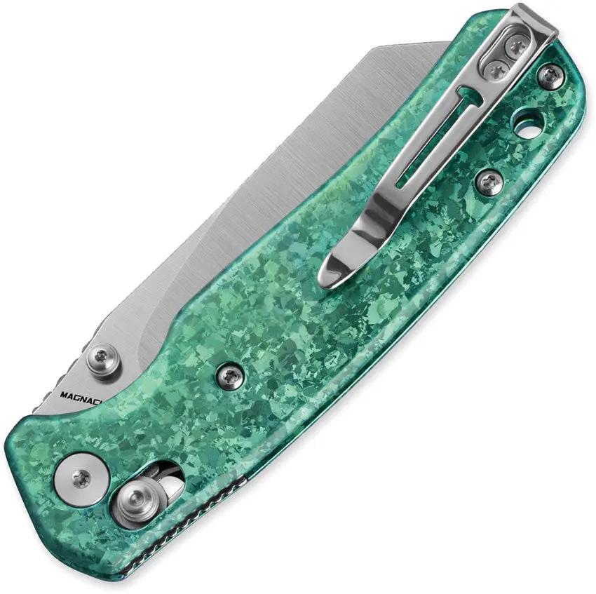 Bestech Knives Cicada's Wing B Lock Ti MagnaCut EDC Folder With Green Crystalized Titanium Handle by Bestech Knives