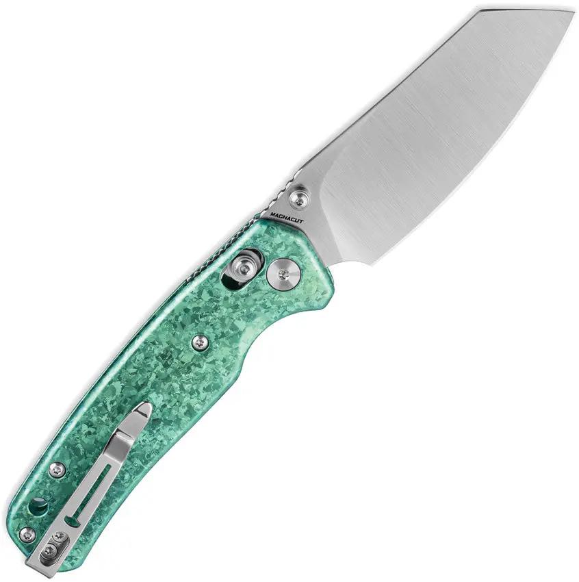 Bestech Knives Cicada's Wing B Lock Ti MagnaCut EDC Folder With Green Crystalized Titanium Handle by Bestech Knives