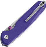 Bestech Knives Bestechman Velix Button Lock Folding Knife BMK07C Vibrant Purple G10 Handle 14C28N For EDC Enthusiasts by Bestech Knives