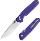 Bestech Knives Bestechman Velix Button Lock Folding Knife BMK07C Vibrant Purple G10 Handle 14C28N For EDC Enthusiasts by Bestech Knives