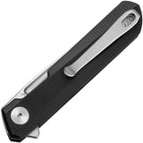 Bestechman Mini Dundee BMK08A EDC Knife With 3 Inch D2 Blade Stonewash Satin Finish Black G10 Handle Slip Joint by Bestech Knives