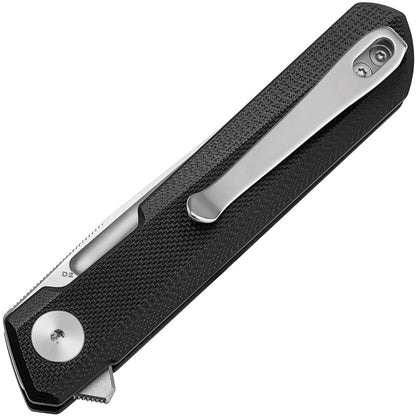 Bestechman Mini Dundee BMK08A EDC Knife With 3 Inch D2 Blade Stonewash Satin Finish Black G10 Handle Slip Joint by Bestech Knives