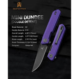 Bestech Knives Bestechman Mini Dundee Purple G10 Slip Joint EDC Knife With D2 Blade by Bestech Knives