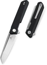 Bestech Knives Dundee Linerlock Knife BMK09A With D2 Tool Steel Sheepsfoot Blade Black G10 EDC Ready by Bestech Knives