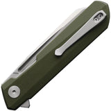 Bestech Knives Bestechman Dundee Linerlock EDC Knife Premium M Cut Sheepsfoot 3.5 In OD Green G10 For EDC Enthusiasts by Bestech Knives