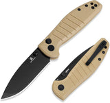 Bestech Knives Bestechman Goodboy Jr Tan BMK10F D2 Tool Steel 4In Closed EDC Everyday Carry For Knife Enthusiasts by Bestech Knives