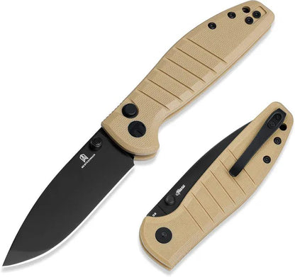 Bestech Knives Bestechman Goodboy Jr Tan BMK10F D2 Tool Steel 4In Closed EDC Everyday Carry For Knife Enthusiasts by Bestech Knives