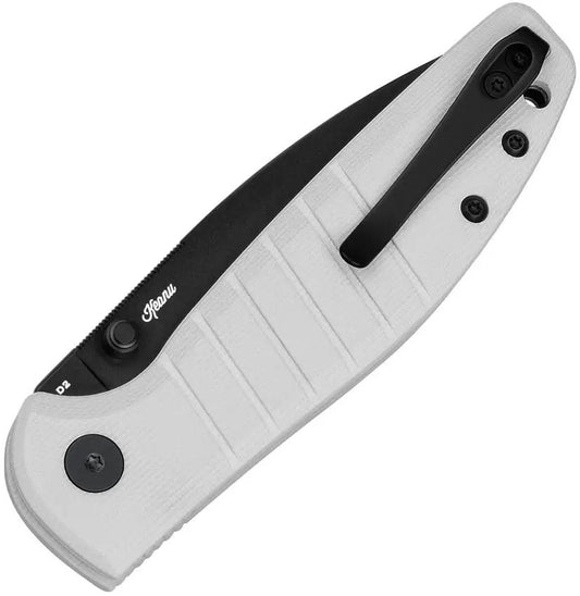 Bestech Knives Bestechman Goodboy Jr EDC Knife White G10 Handle D2 PVD Coated Blade 4 Inch Closed For Everyday Carry Enthusiasts by Bestech Knives