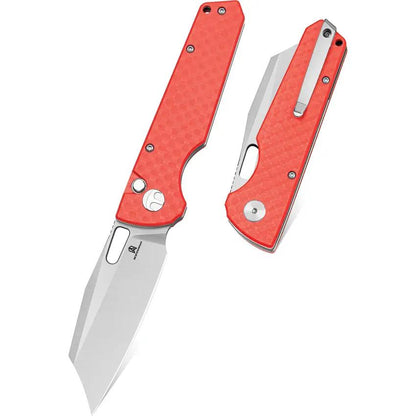 Bestech Knives Bestechman Guardian Premium B Lock Folding Knife With D2 Blade Red G10 Handle For EDC Enthusiasts by Bestech Knives