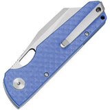 Bestech Knives Bestechman Guardian B Lock BMK11D With D2 Satin Blade Blue G10 Handle Carbon Fiber Pattern EDC by Bestech Knives