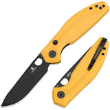 Bestech Knives Angry Owl B-Lock Knife BMK12A-2 Premium D2 Blade Yellow G10 EDC Ideal For Everyday Carry Enthusiasts by Bestech Knives