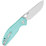 Bestech Knives Angry Owl B Lock Folding Knife BMK12B1 With D2 Blade Teal G10 Handle For EDC by Bestech Knives