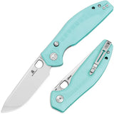 Bestech Knives Angry Owl B Lock Folding Knife BMK12B1 With D2 Blade Teal G10 Handle For EDC by Bestech Knives