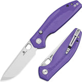 Bestechman Angry Owl B Lock Folding Knife BMK12E1 With D2 Blade And Purple G10 Handle For EDC Enthusiasts by Bestech Knives
