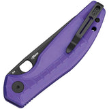 Bestech Knives Angry Owl B Lock BMK12E-2 With D2 Tool Steel Blade Purple G10 Handle Black PVD Finish EDC Ready by Bestech Knives