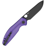 Bestech Knives Angry Owl B Lock BMK12E-2 With D2 Tool Steel Blade Purple G10 Handle Black PVD Finish EDC Ready by Bestech Knives