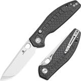 Bestech Knives Angry Owl B Lock Knife BMK12F1 D2 Blade 3.25 Inch Satin Finish G10 Handle Lanyard Ready For EDC by Bestech Knives