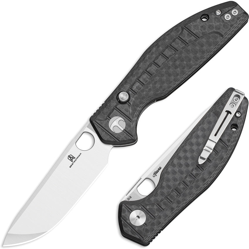 Bestech Knives Angry Owl B Lock Knife BMK12F1 D2 Blade 3.25 Inch Satin Finish G10 Handle Lanyard Ready For EDC by Bestech Knives