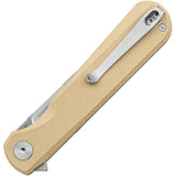 Bestech Knives Bestechman Flick Linerlock Knife D2 Tool Steel 3.5in Blade 4.5in Closed Tan G10 EDC by Bestech Knives