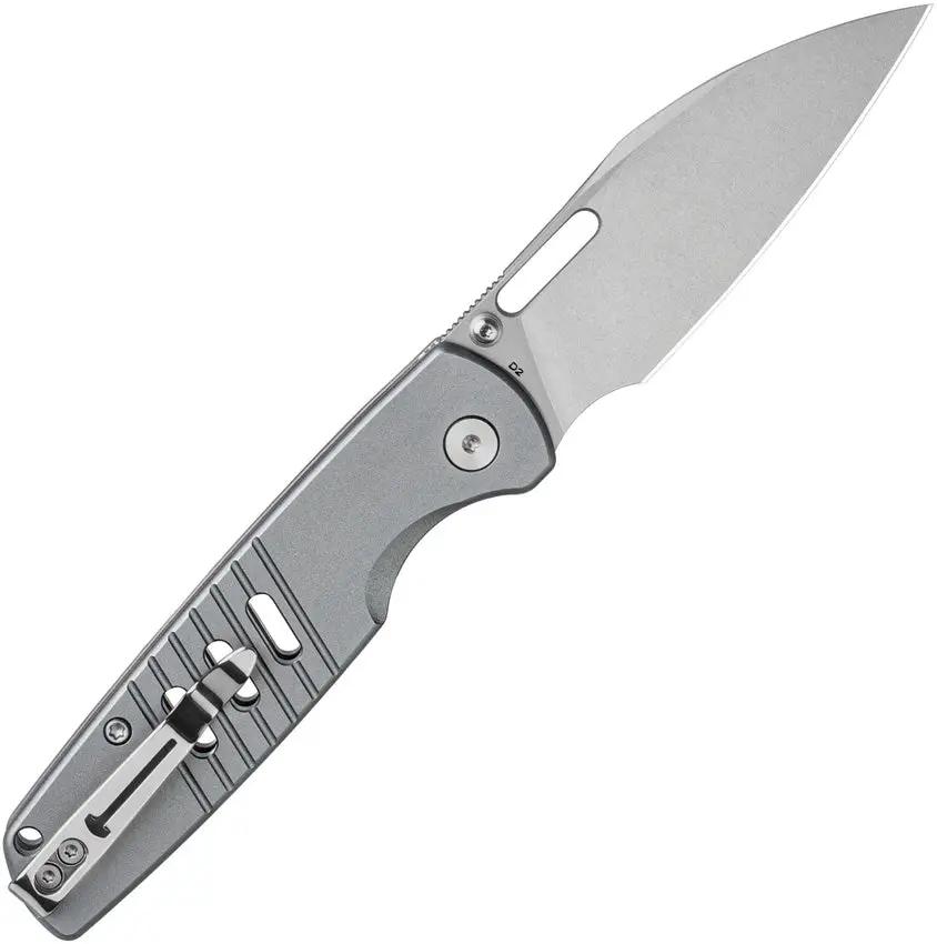 Bestech Knives Vector Button Lock EDC Knife With D2 Tool Steel Blade And Gray Anodized Handle by Bestech Knives