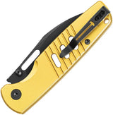 Bestech Knives Vector Button Lock EDC Knife For EDC Enthusiasts With Gold Anodized Aluminum Handle D2 Blade by Bestech Knives