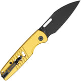 Bestech Knives Vector Button Lock EDC Knife For EDC Enthusiasts With Gold Anodized Aluminum Handle D2 Blade by Bestech Knives