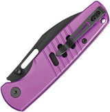 Bestech Knives Vector Button Lock Knife Purple Aluminum Handle D2 Blade 4.13in Closed EDC by Bestech Knives