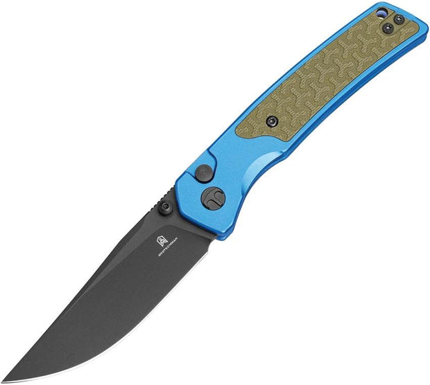 Bestech Knives Icebreaker Button Lock EDC Knife Blue OD Green BMK16E Premium Compact Everyday Carry Knife Enthusiasts by Bestech Knives