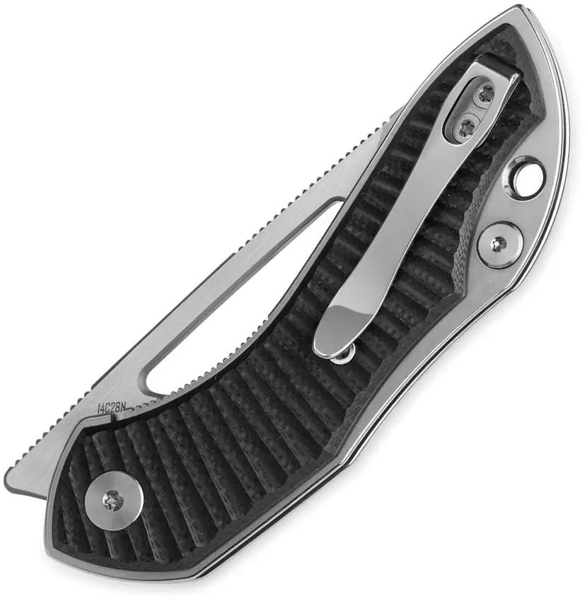 Bestech Knives Bestechman Triassic Linerlock BMK17A Premium EDC Folder 2.5In Satin 14C28N Blade Black G10 by Bestech Knives