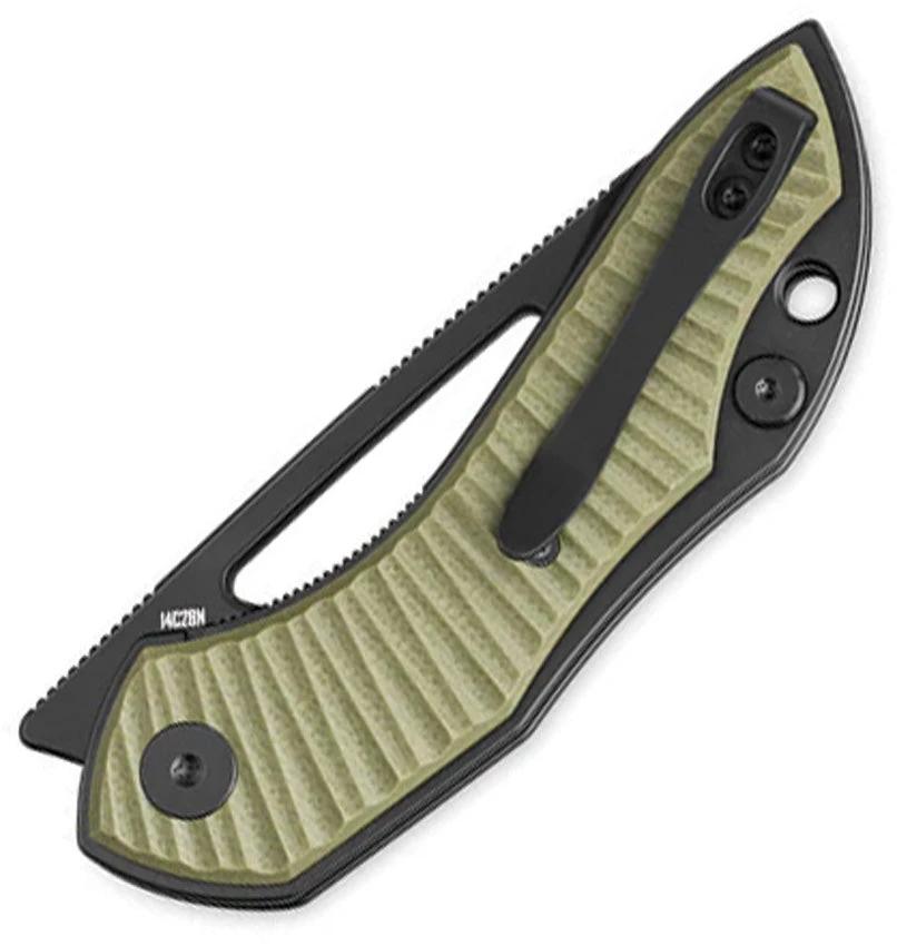 Bestech Knives Bestechman Triassic Linerlock EDC Knife With PVD Coated Drop Point Blade And G10 OD Green Handle BMK17D by Bestech Knives