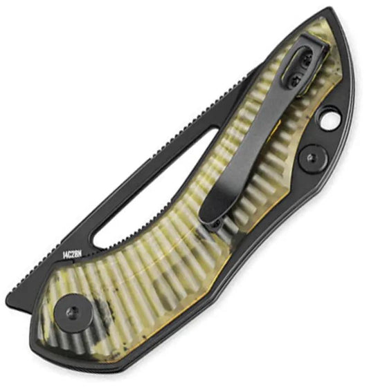 Bestechman Triassic Linerlock EDC Knife By Bestech Knives With 2.5in Black PVD Blade And Ultem Handle by Bestech Knives