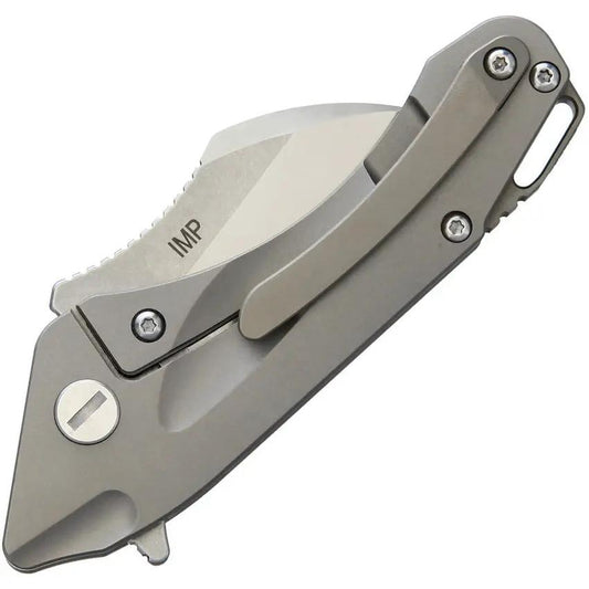 Bestech IMP Titanium Framelock Knife With S35VN Blade Carbon Fiber Onlay Extended Tang For Premium EDC Enthusiasts by Bestech Knives