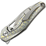 Bestech Reticulan Framelock By Elijah Isham CPM S35VN Blade Gray Titanium Handle Ceramic Bearings For EDC Enthusiasts by Bestech Knives