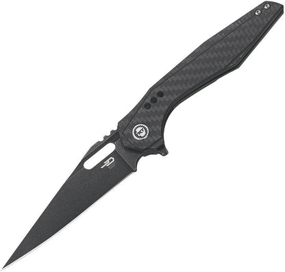 Bestech Malware Framelock Knife CF Black Handle S35VN Premium Steel Extended Tang For EDC Enthusiasts And Collectors by Bestech Knives