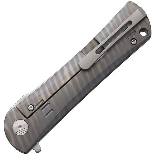 Bestech Knives Kendo Framelock Stripe BT1903-F EDC Tactical Knife With Anodized Titanium Stripe Handle And S35VN Tanto by Bestech Knives
