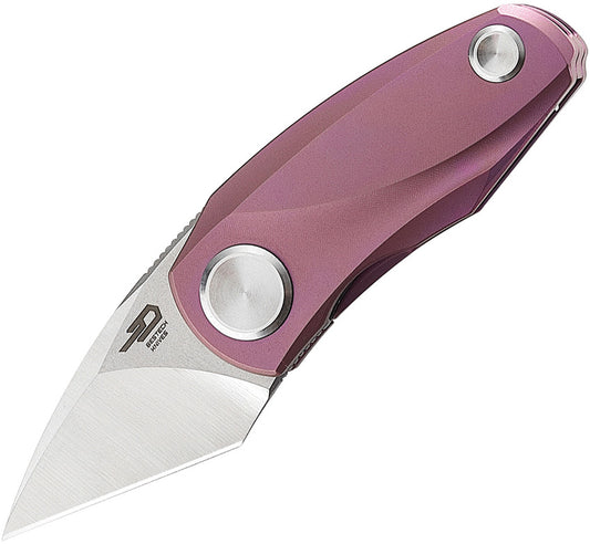 Bestech Tulip Framelock Knife Purple Titanium Handle 1.25 Inch M390 Blade Ceramic Bearings EDC Companion by Bestech Knives