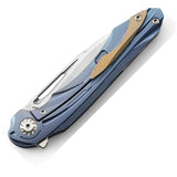 Bestech WIBRA Framelock Knife BT2001B Blue Titanium Handle M390 Blade EDC Collectors by Bestech Knives