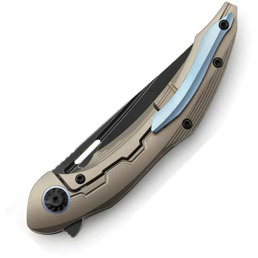 Bestech Knives Marukka Framelock Knife BT2002C M390 Bronze Titanium Handle EDC Enthusiasts by Bestech Knives