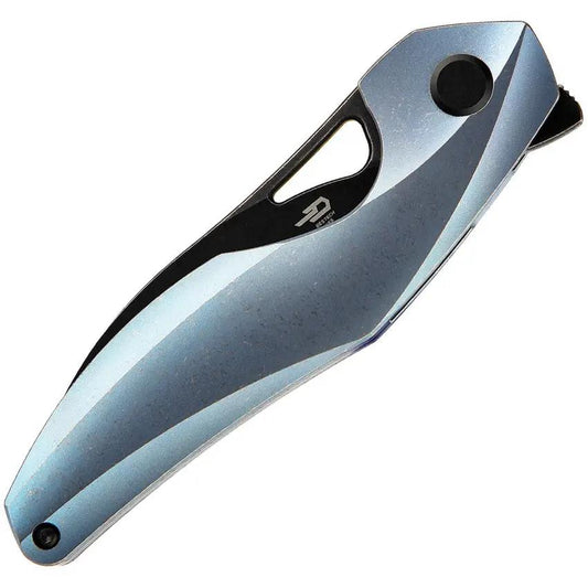 Bestech Knives Reticulan Framelock BT2003B Blue Titanium Handle S35VN EDC Knife Everyday Carry Ready by Bestech Knives