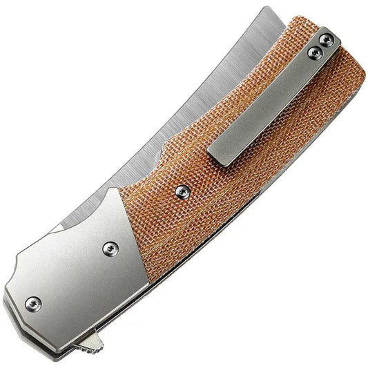 Bestech Knives Spanish Tip Razor Framelock BT2101B EDC Knife With M390 Blade Micarta Handle Ceramic Ball Bearings by Bestech Knives