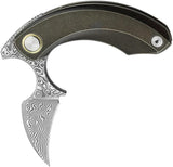 Bestech Knives Strelit Framelock Damascus/Brz BT2103J by Bestech Knives