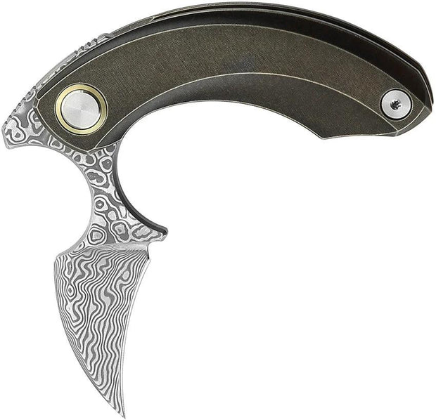 Bestech Knives Strelit Framelock Damascus/Brz BT2103J by Bestech Knives