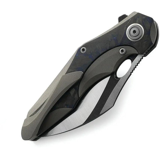 Bestech Knives Nogard Framelock Ti CF EDC Knife With M390 Blade And Marble Carbon Fiber Inlay by Bestech Knives