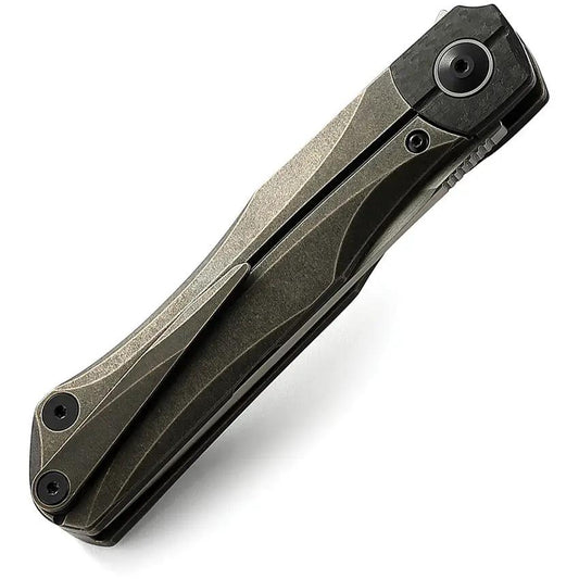 Bestech Knives Thyra Framelock Bronze BT2106B EDC Knife With M390 Blade And Titanium Handle Inlay by Bestech Knives