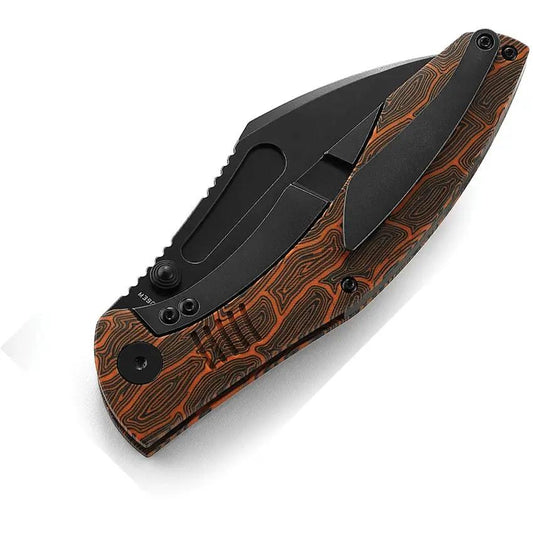 Bestech Knives Lockness Framelock Knife With Premium M390 Blade Black Orange G10 For EDC Enthusiasts by Bestech Knives