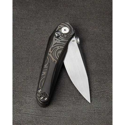 Bestech Mothus Bar Lock Bronze EDC Knife With Bohler M390 Blade Titanium Handle Vertical Satin Finish by Bestech Knives