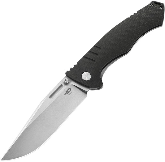 Bestech Knives Keen II Framelock BT2301A Premium S35VN 4.13in Blade Carbon Fiber And Titanium Back Handle EDC by Bestech Knives