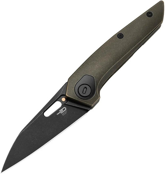 Bestech VK Void Framelock Bronze EDC Knife With Elmax Stonewash Blade And Titanium Handle by Bestech Knives